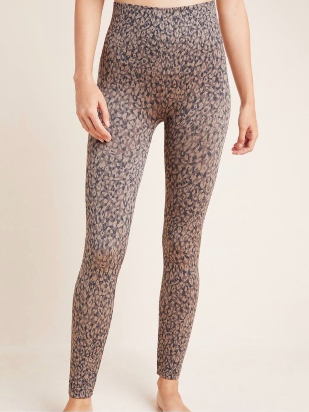 Anthropologie Spanx Women’s Leggings Brown Leopard Pattern